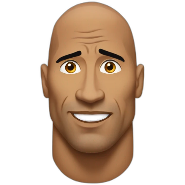 The rock qui fronse le sourcil emoji