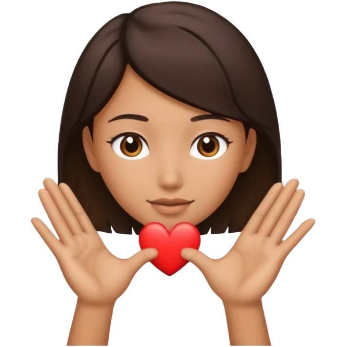 hand heart on head emoji