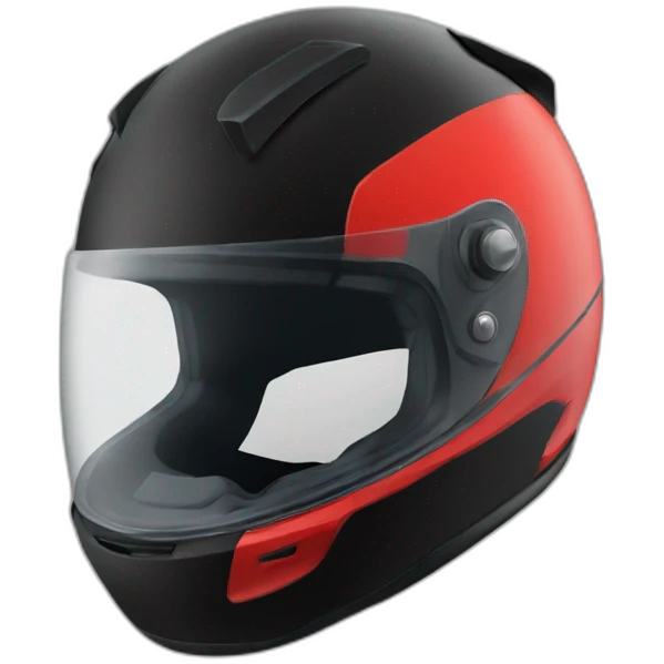 karting black helmet, with red visor emoji