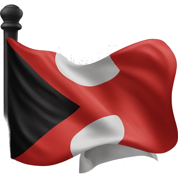 Bandera Roja y negra  emoji