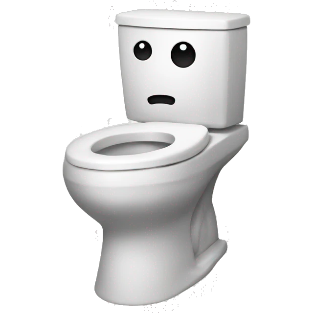a toilet with a head sticking out of a toilet emoji