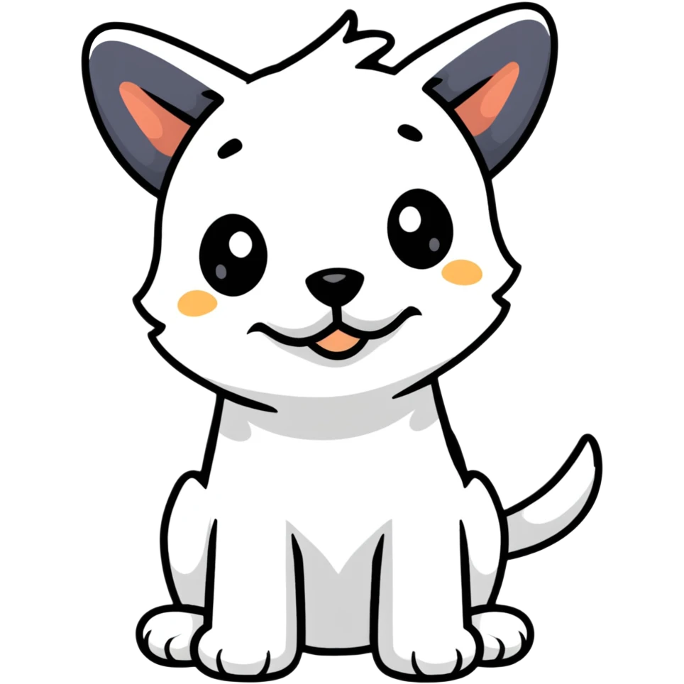 Cute dog with floppy ears emoji