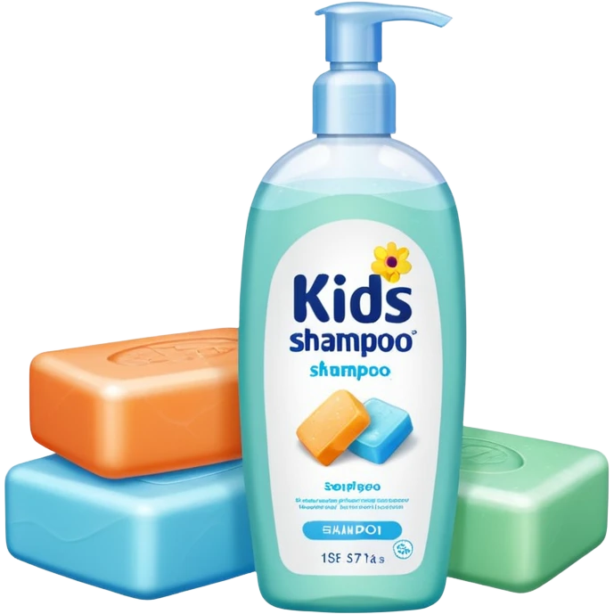 Soap and kids shampoo emoji