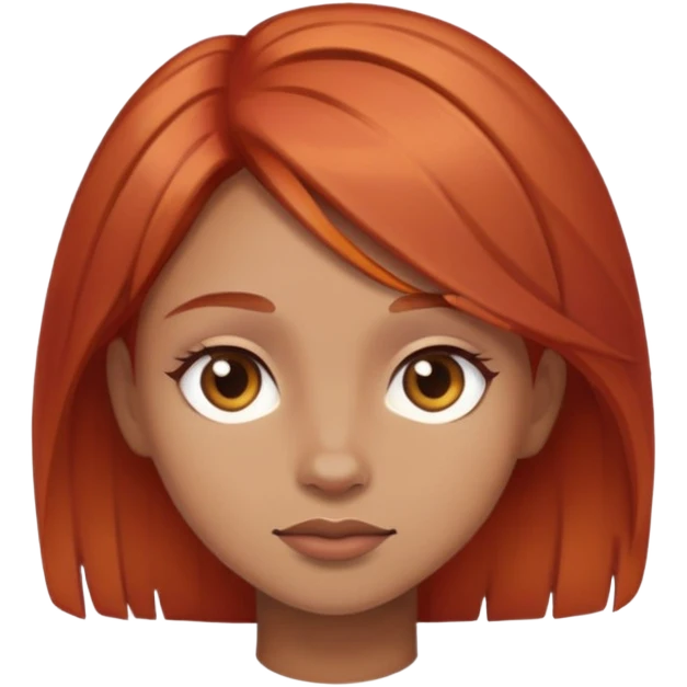 A light brown girl with faded red hair emoji