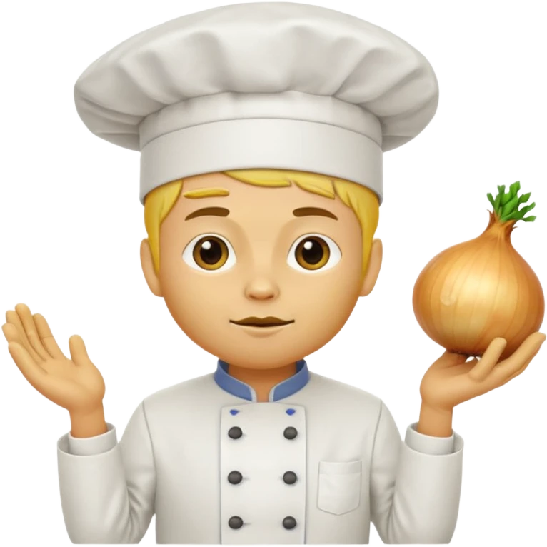 Create onion man with chef cap emoji