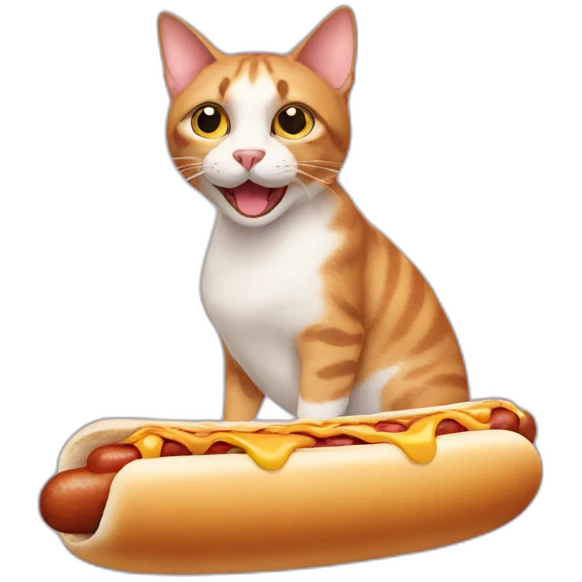 cat in hotdog emoji