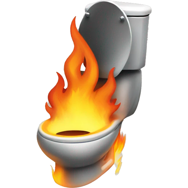 Toilet on fire  emoji