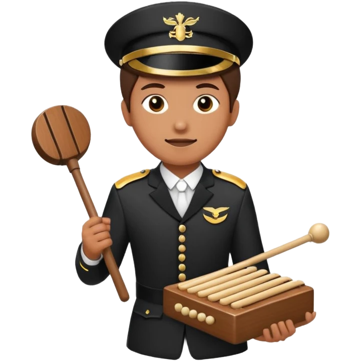 Marching band marimba player emoji