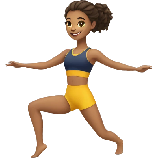 Una gimnasta emoji