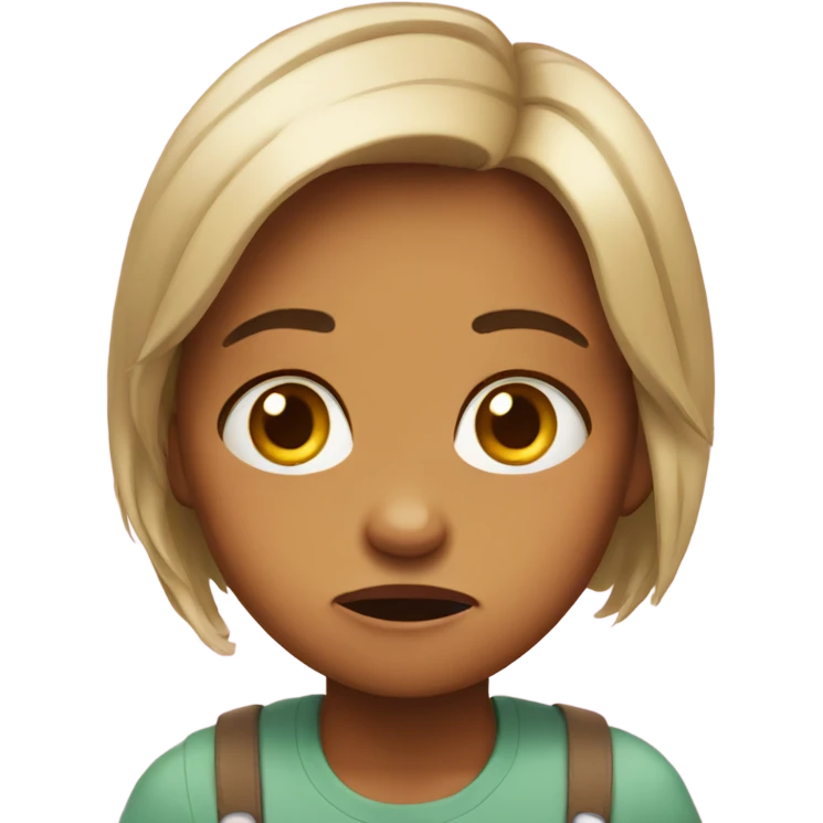 scared little girl emoji