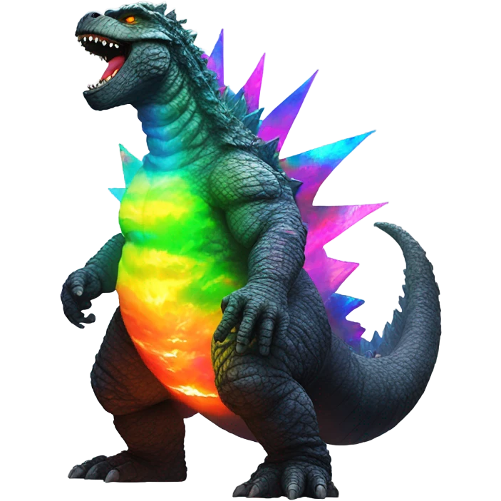 Godzilla shooting lazers from butt emoji