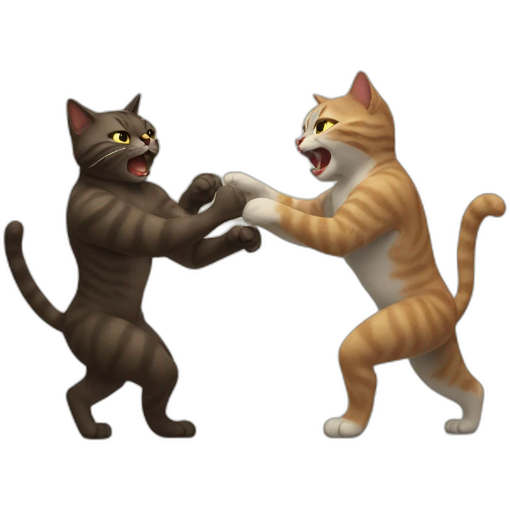 Cat fight emoji