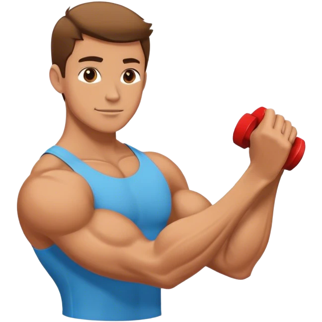 bodybuilder forearm exercise emoji