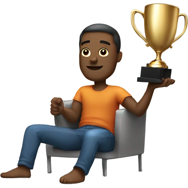 Relaxing with a trophy  emoji