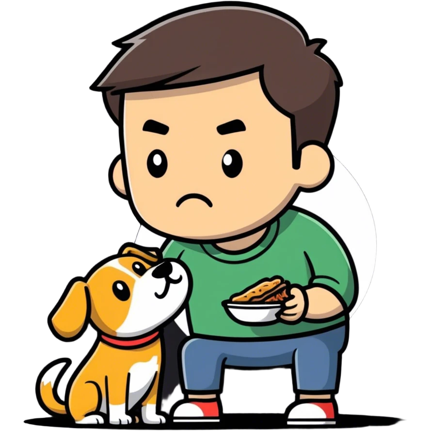 Man eating a dog  emoji