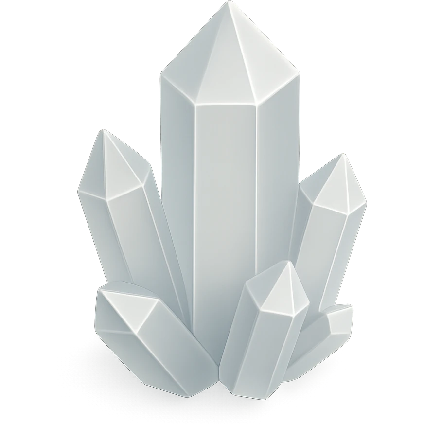 crystal icon with glass effect, 3D, frosted glass look emoji