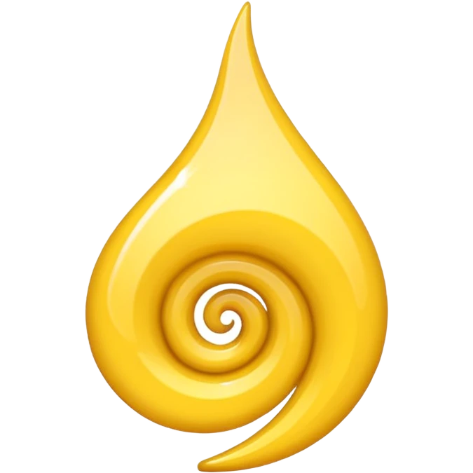 Thin Yellow swirl with 3 points emoji