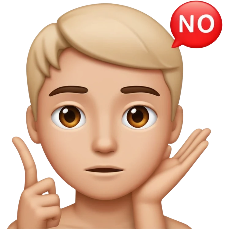 Person saying no emoji