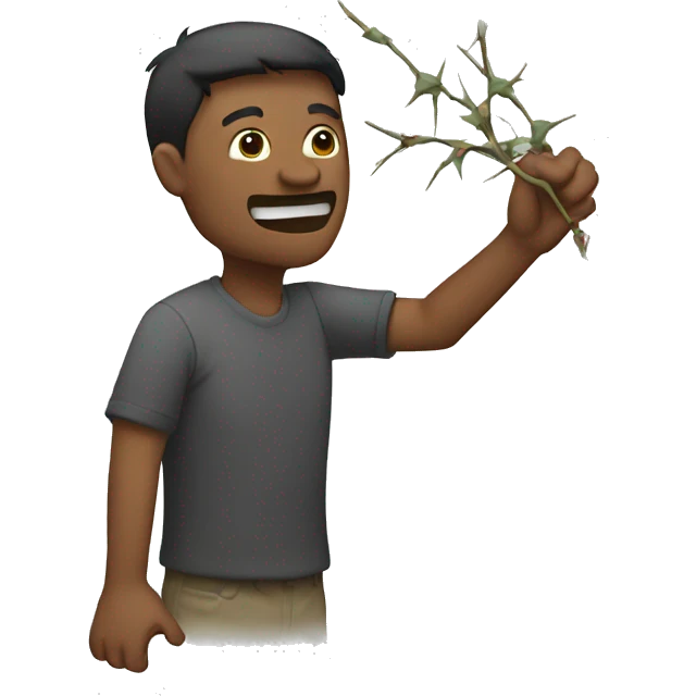 Person throwing thorns emoji