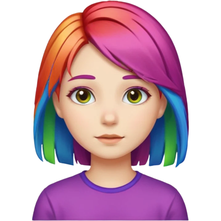 Rainbow pretty girl emoji