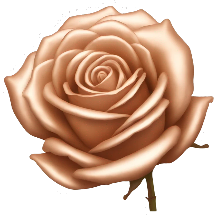 a rose gold rose emoji