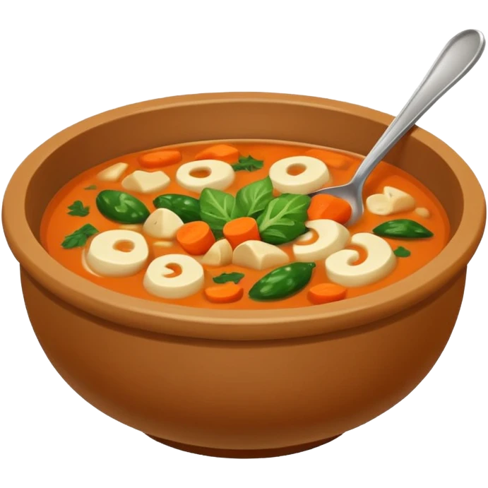 soup in clay, no spoon emoji