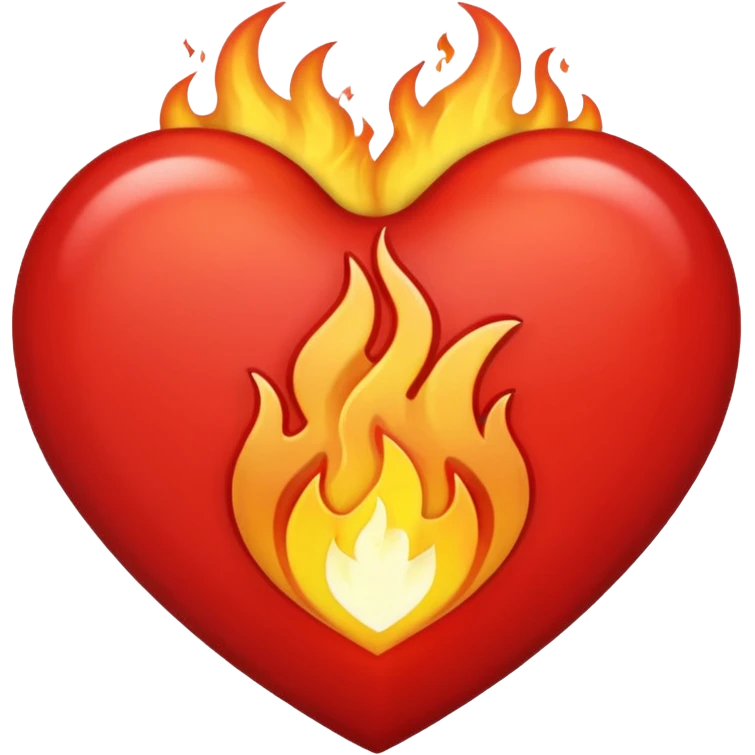 heart with a flame border emoji