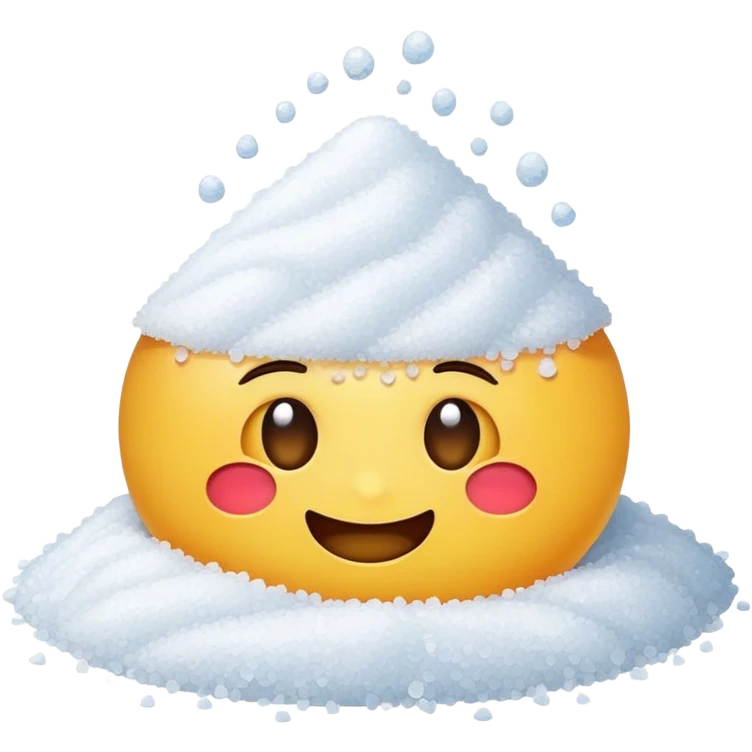 loving emoji with a pile of salt emoji