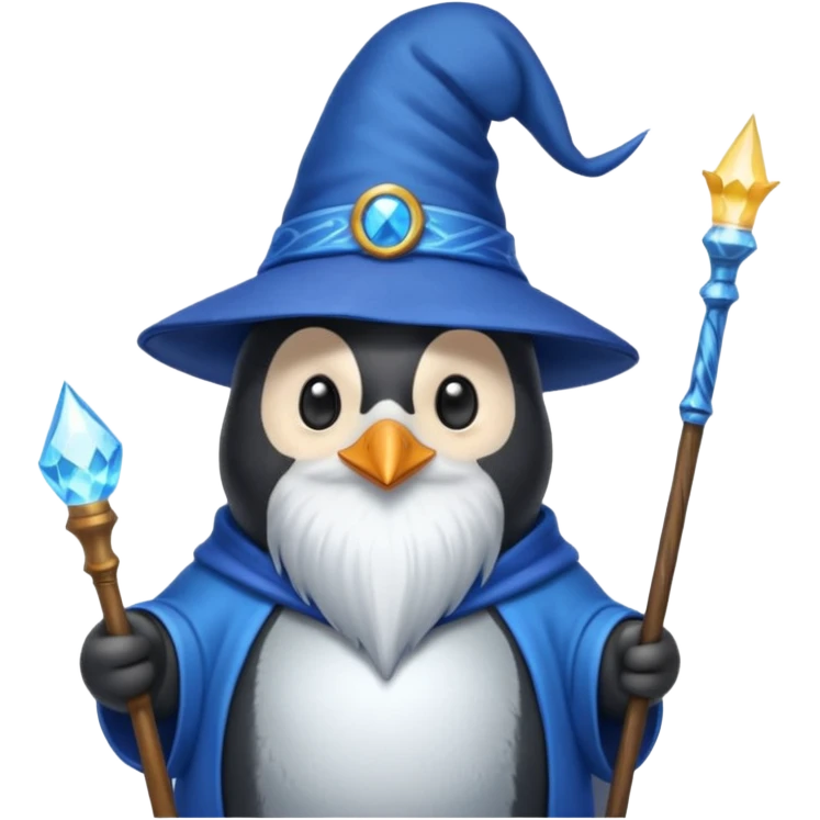 Penguin Wizard emoji
