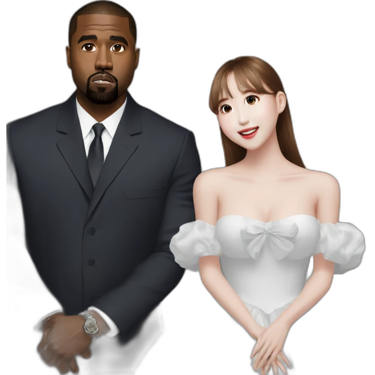 LOONA Chuu with Kanye West emoji