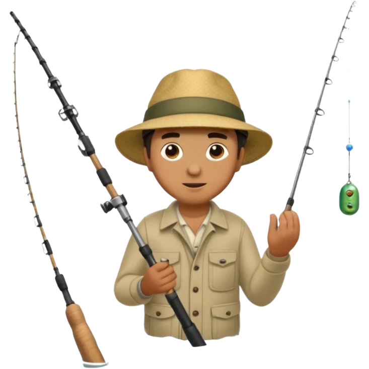 man casting a fishing rod emoji