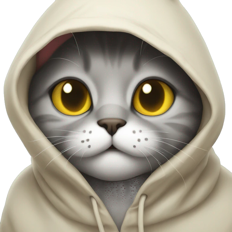 cat waering a hodie emoji