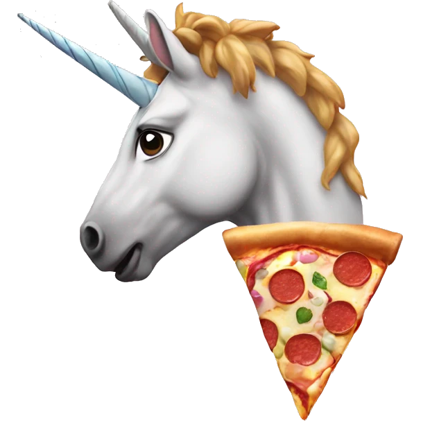 unicorn eating pizza emoji