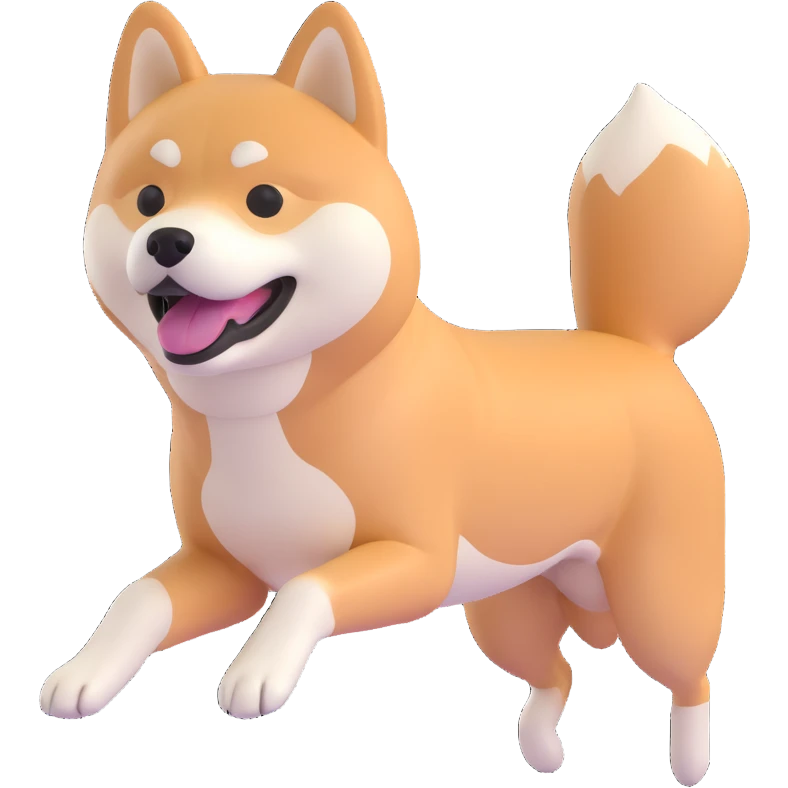 shiba inu running emoji