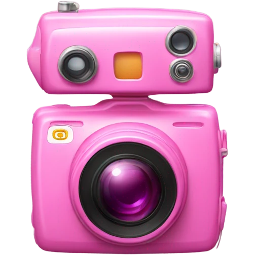 Pink camera  emoji
