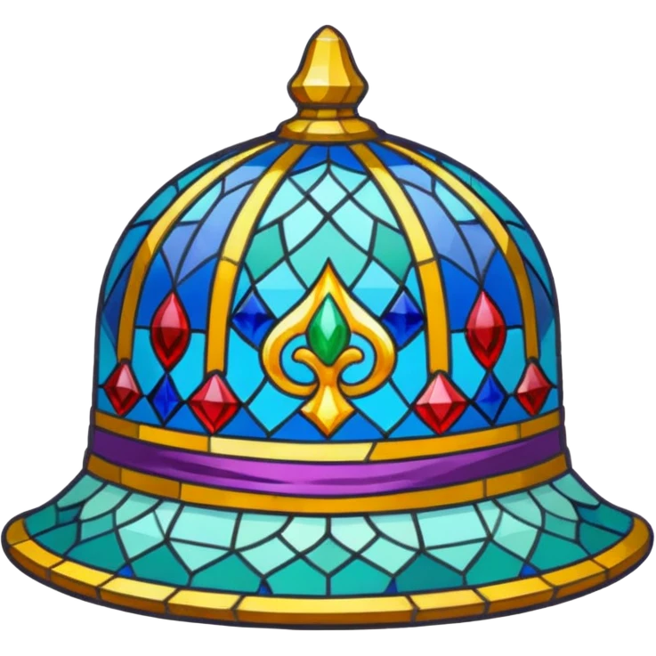 Stained glass hat emoji