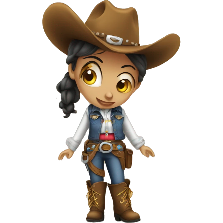 Gênio mulher com chapeu de cowboy emoji