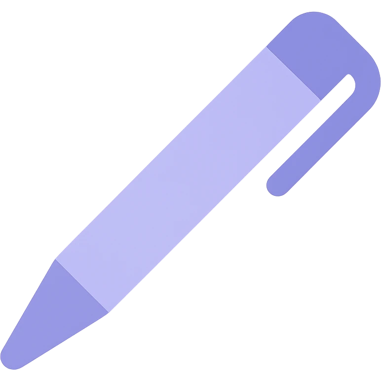 a dull purple writing pen emoji