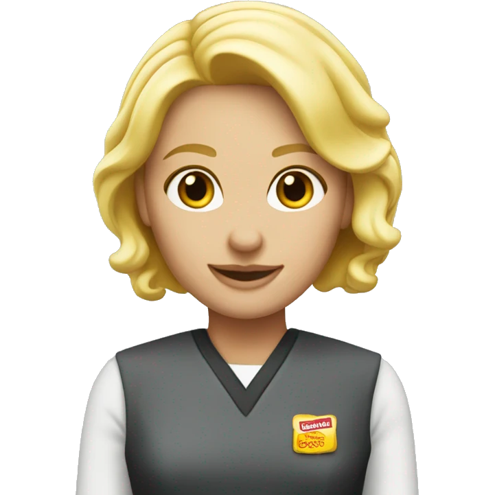 blonde mcdonald’s worker emoji