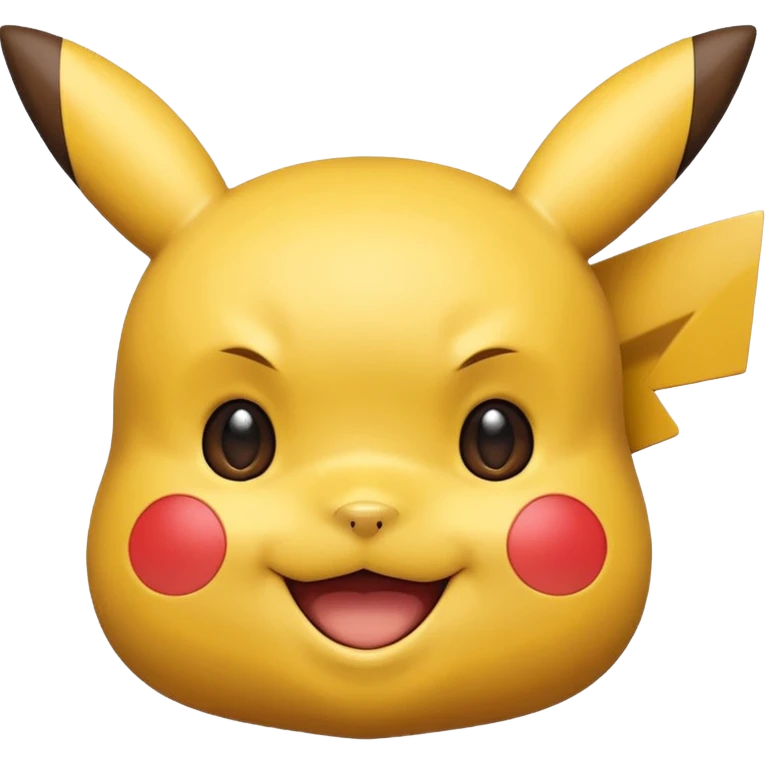 Pikachu version ios avec que la tête  emoji
