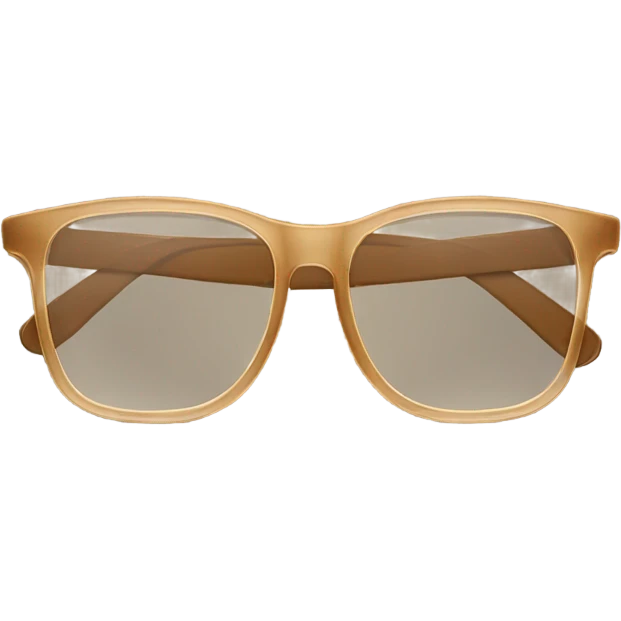 Clear glasses light brown frames emoji