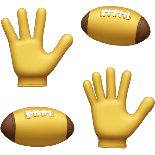 Wide receiver gloves made out of butter emoji