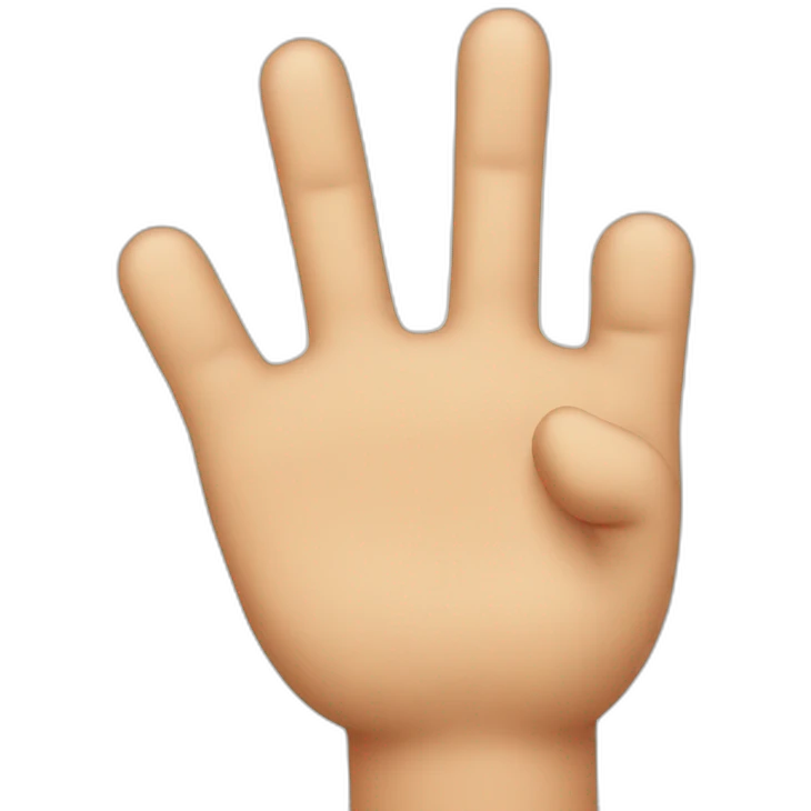 Three fingers  emoji