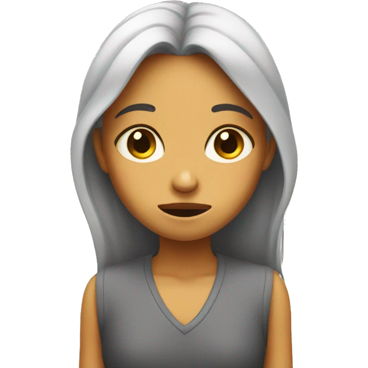 Sad and happy girl emoji