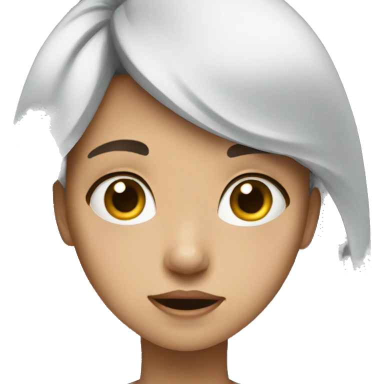 a girl is cry emoji
