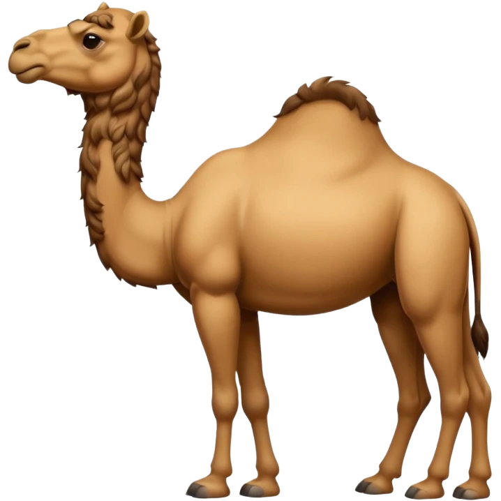 High resolution camel without fur emoji