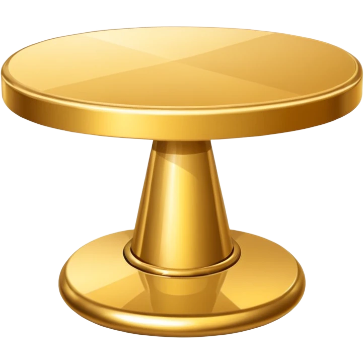 gold futuristic round table emoji