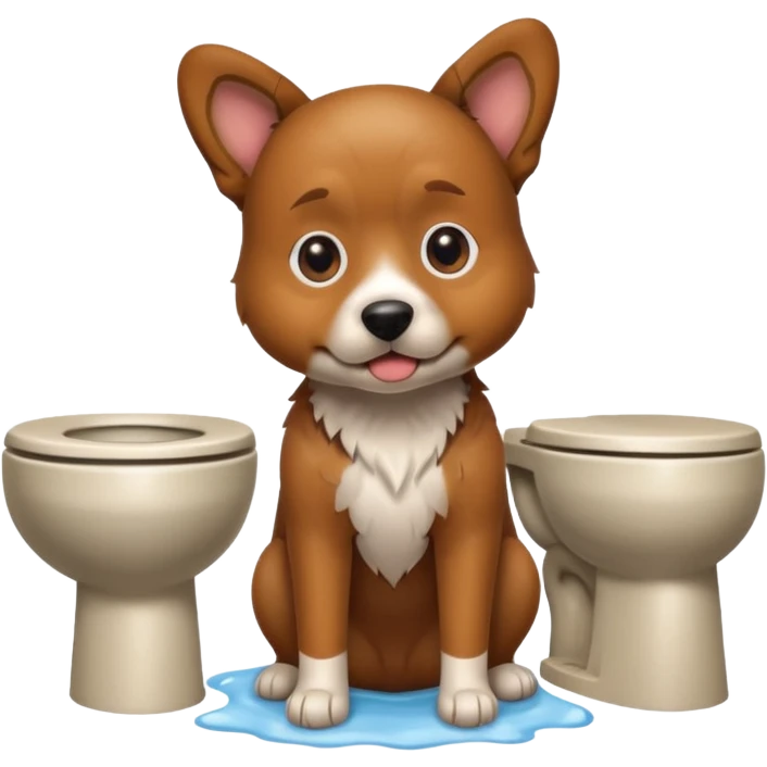 Dog on the toilet emoji