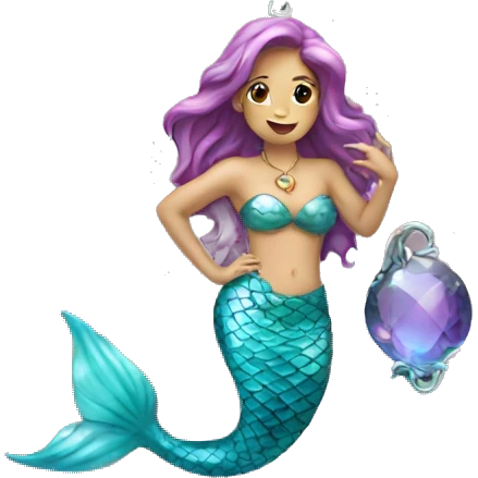 Mermaid necklace  emoji