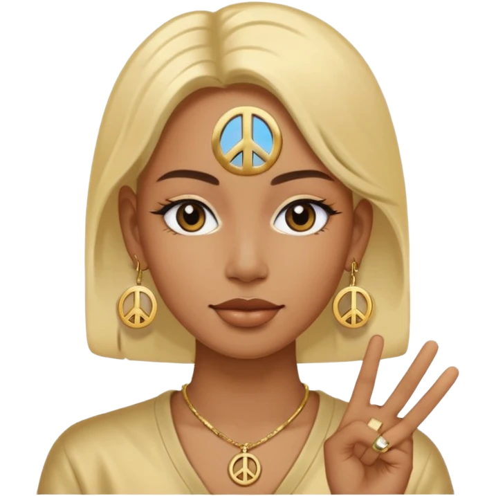 peace earring emoji